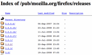 Firefox Old Versions at Mozilla.org